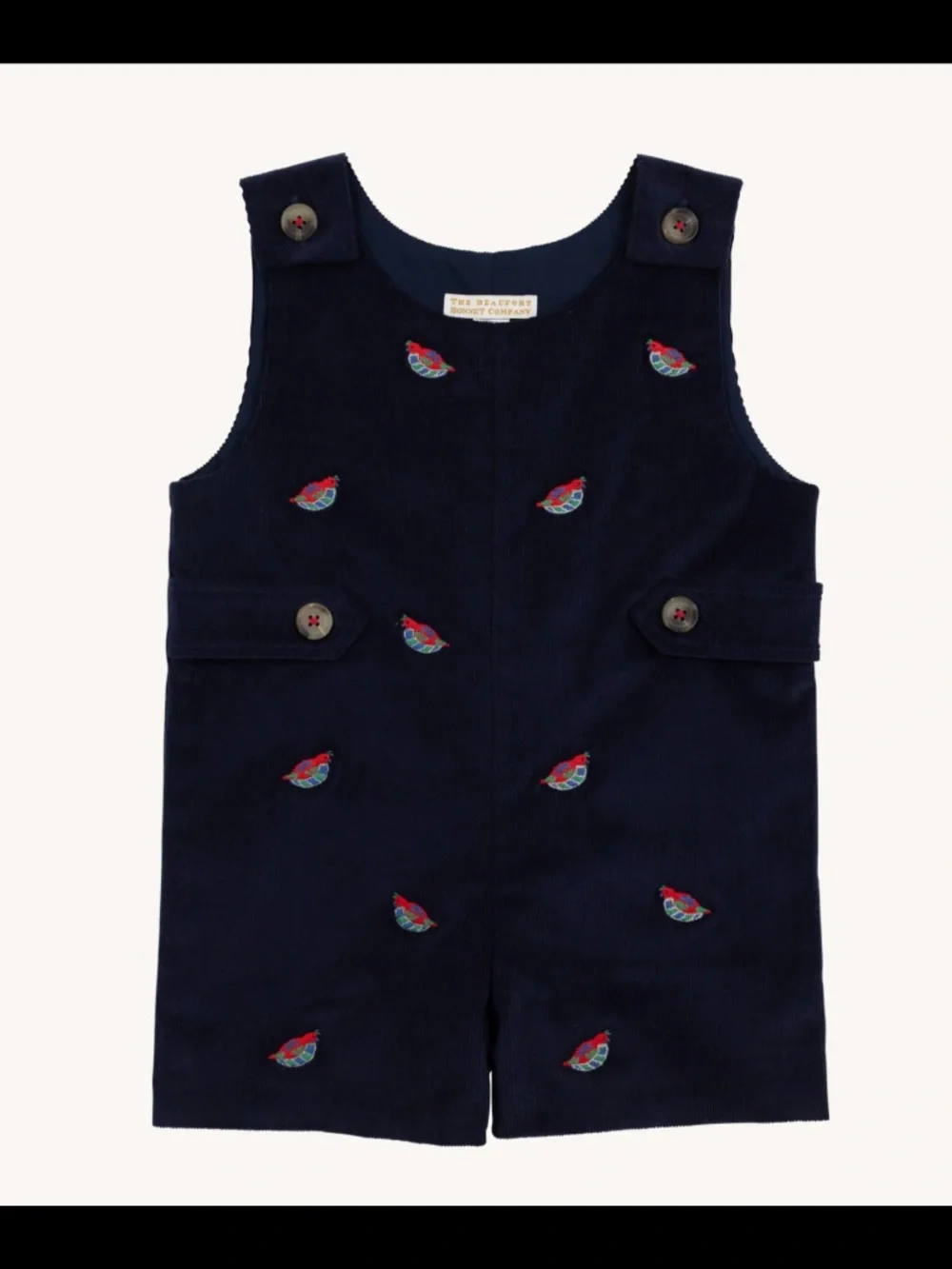 Critter Jack Keene Jon Jon (Corduroy) - Nantucket Navy with Quail Embroidery